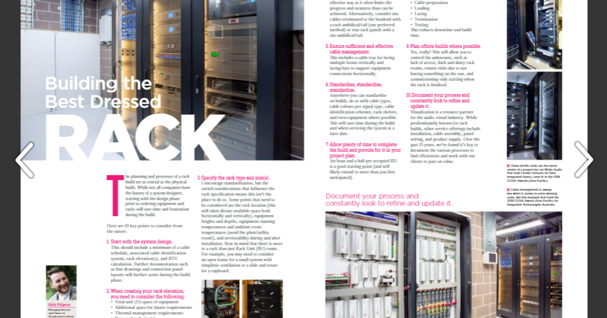 Visualization | Building the best dressed rack