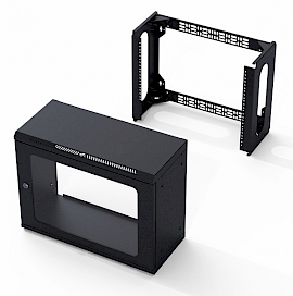 10U Removable Shell Wall Mount Rack Enclosure 250mm / 9.8" Deep Preview image