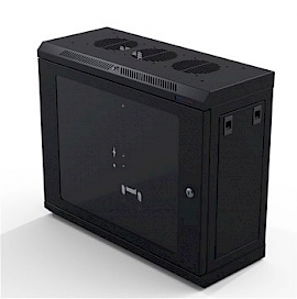 6U Wall Mount Rack 250mm/9.84 Inch Deep Glass Door Preview image