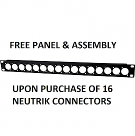 Free 16 port XLR Panel & assembly upon purchase of 16 Neutrik Connectors Preview image