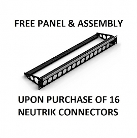 Free 16 port XLR Panel with Rear Management & assembly upon purchase of 16 Neutrik Connectors Preview image